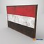 Old Picture Frame With yemen  Flag - Game Ready PBR Low-poly 3D Model