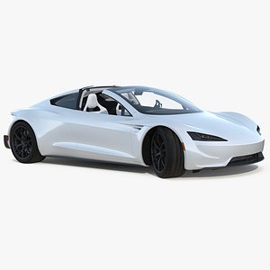 tesla roadster 2017 rigged 3D model