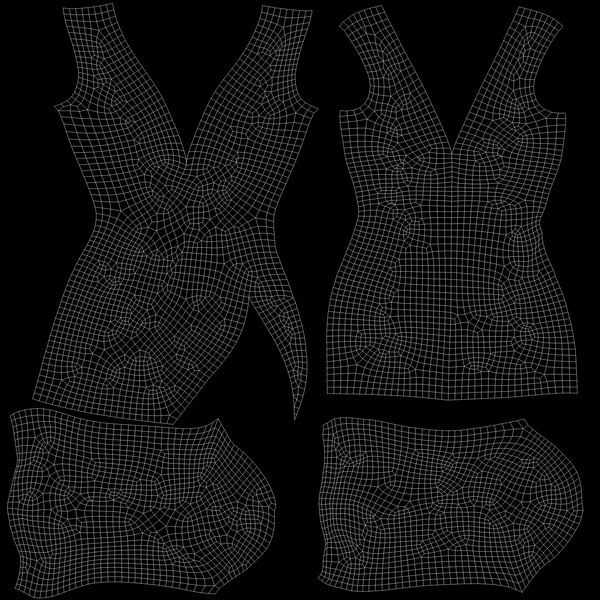 3D model Mini Dress With Cutout - TurboSquid 1959712