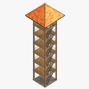 3D Tropical tower 26A06 model