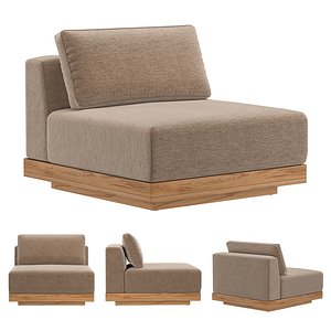 3D model SANTOS TEAK LOUNGE CHAIR
