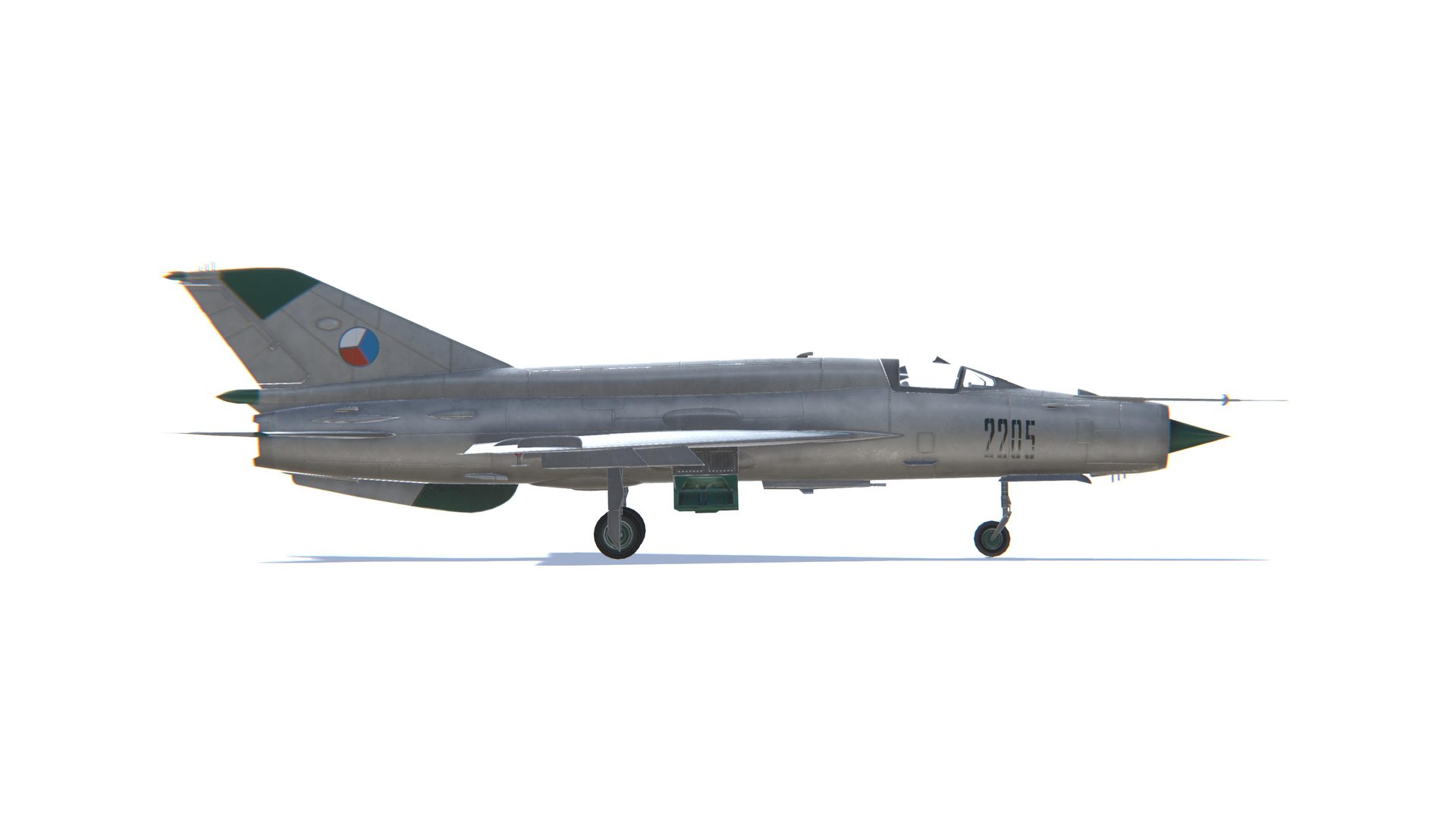 3D MIG-21 Fishbed Jet Fighter Aircraft Low-poly 3D Model Model ...