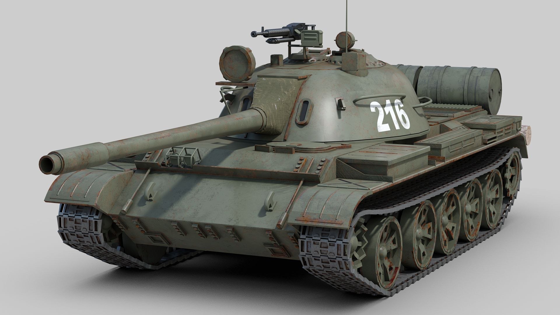 3D T 55 Russian Tank Model - TurboSquid 2138760