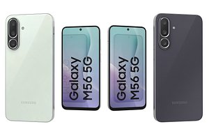 3D model Samsung Galaxy M56 Black And Green Low Poly