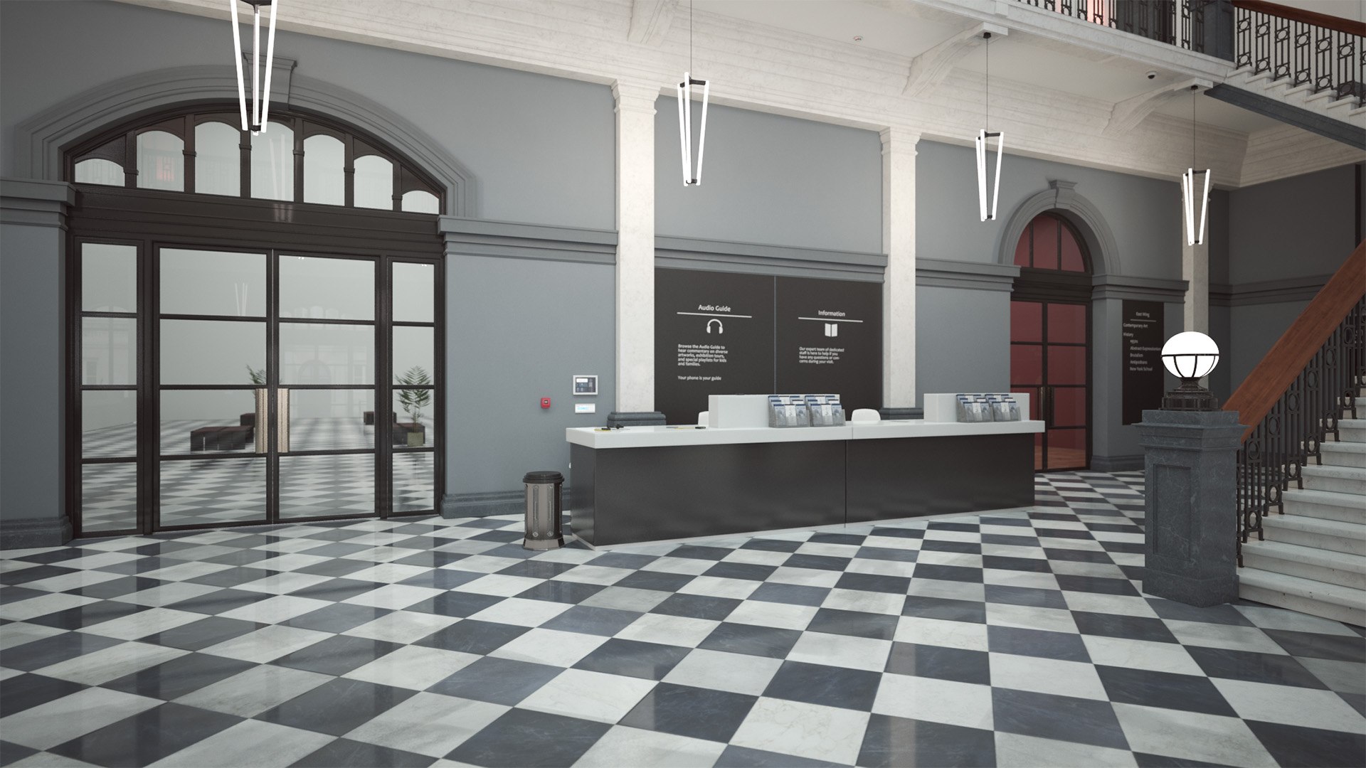 Art Gallery Lobby 3D Model - TurboSquid 1937718