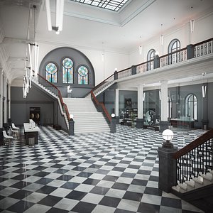 Art Gallery Lobby 3D model