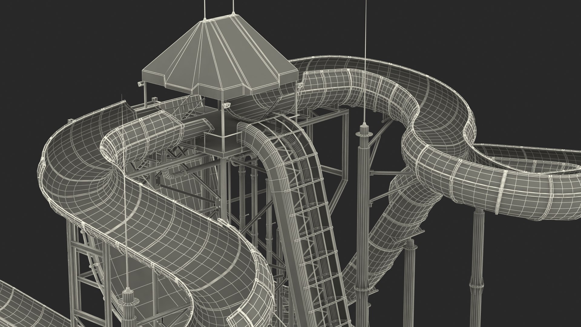 3D family raft ride waterslide - TurboSquid 1486693