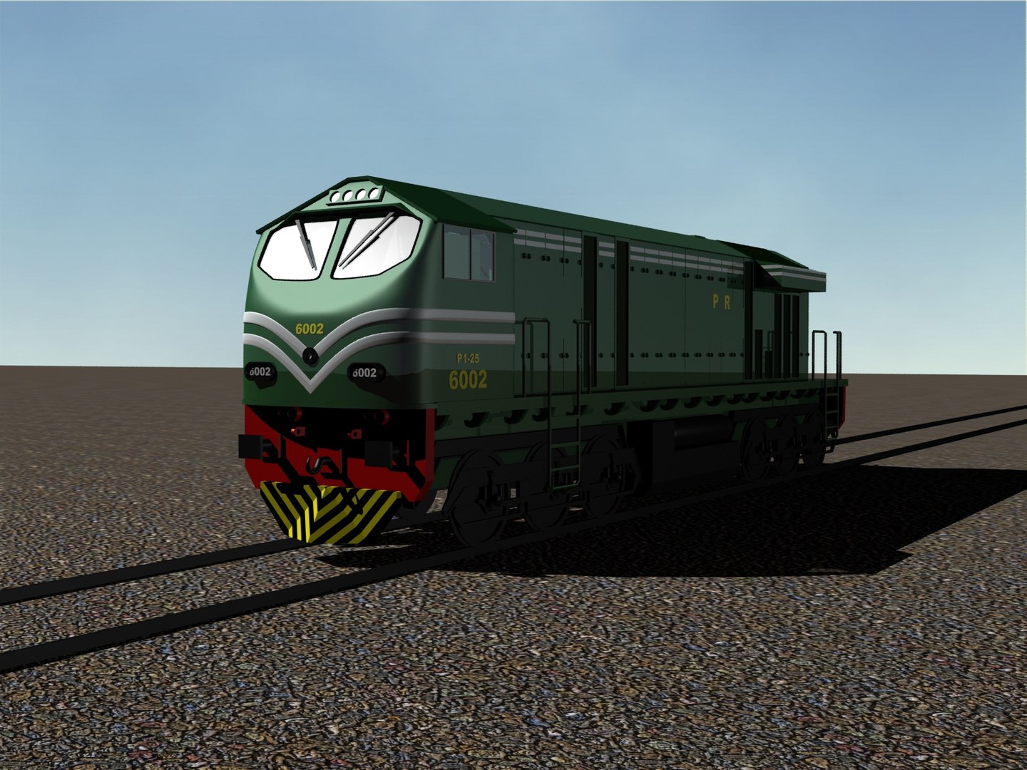 3D Pakistan Railways EMD GE locomotives with cargo train - TurboSquid ...