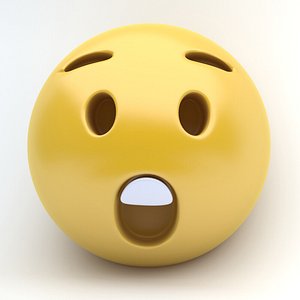 emoji surprised 3D model