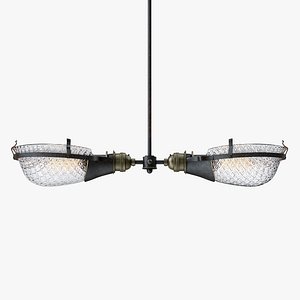 Early Style Quilted Glass Operating Room Light Pendent