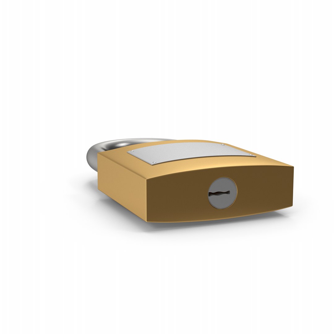 3D Model Gold Padlock - TurboSquid 2069852