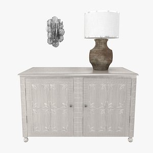 STUDIO A Lily Pad Wall Sconce and custom made cabinet and table lamp