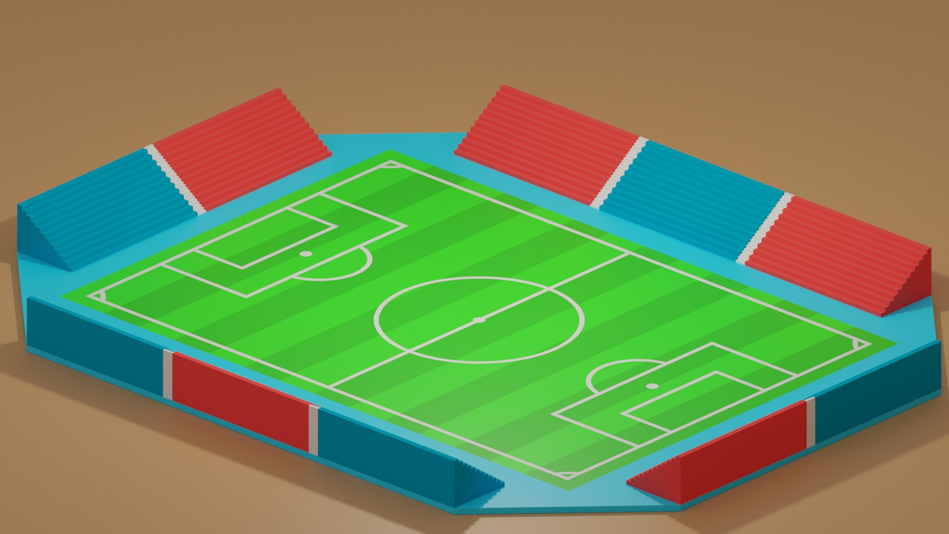 3D Football Field Model - TurboSquid 1630094