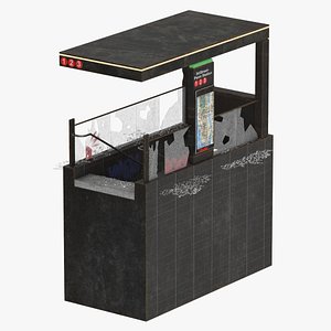 3D model Subway Entrance 02 Destroyed