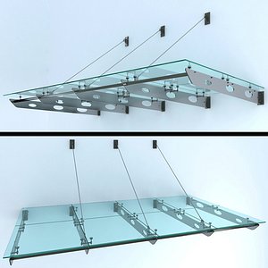 3d model glass canopy