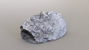 Photoscanned Basalt Stone Rock