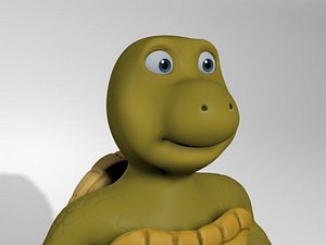 cartoon rigged turtle