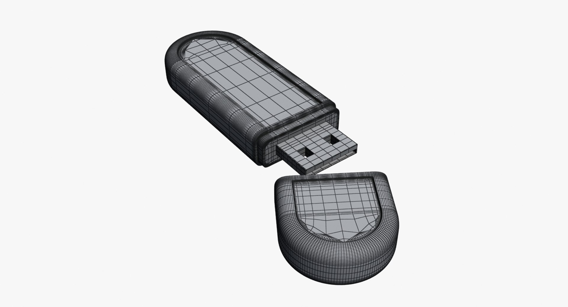 3d usb flash drive model