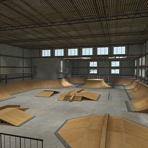 Skate Park Indoor Warehouse Interior 2
