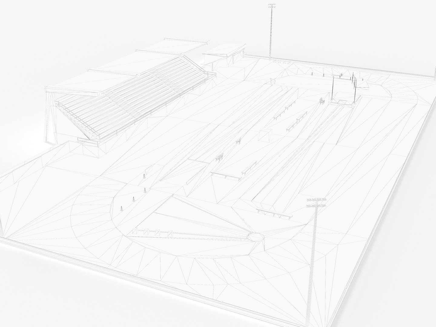 Athletics Track Stadium 3D Model - TurboSquid 1430310
