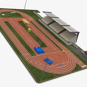 athletics track stadium 3D model