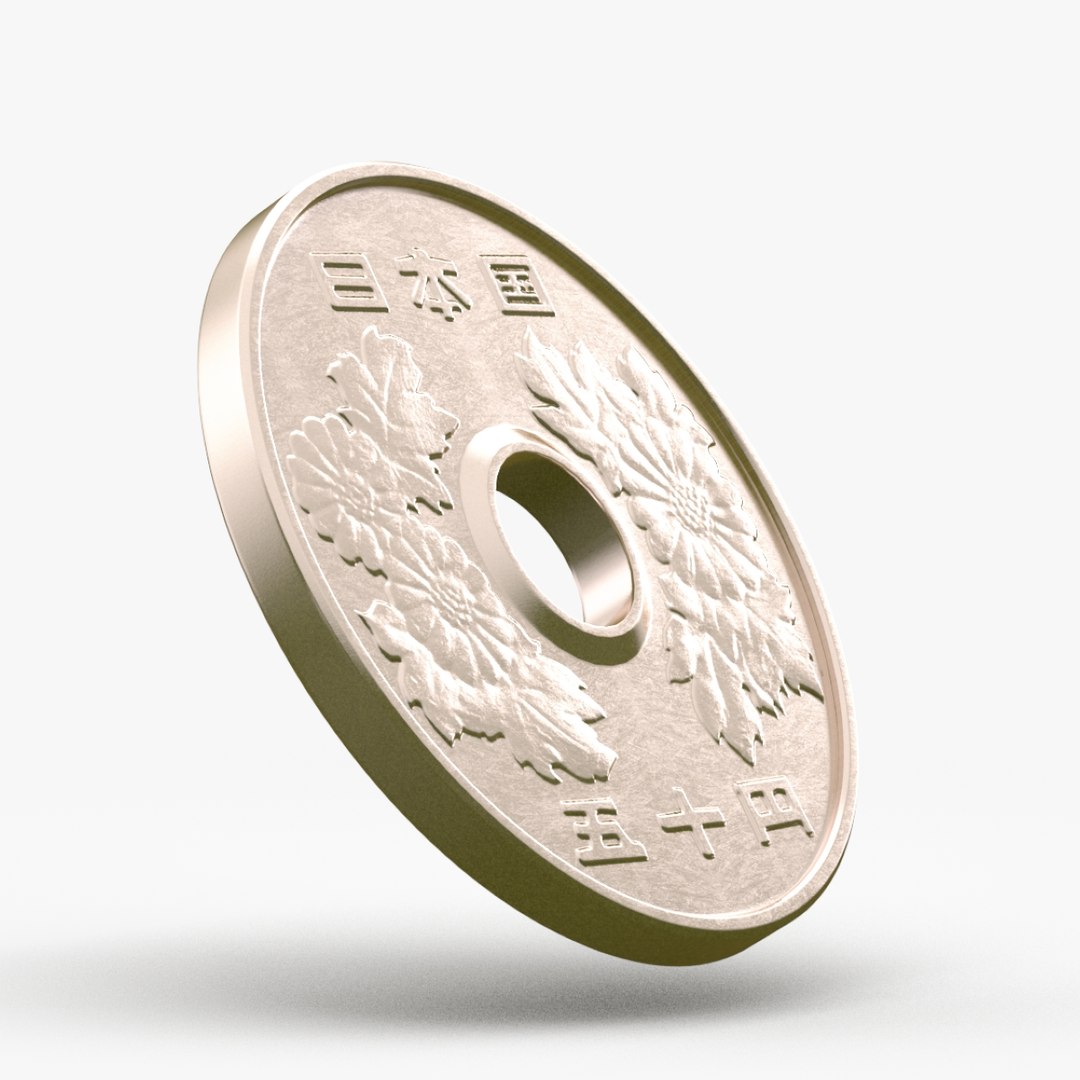 Fifty Yen Coin C4d