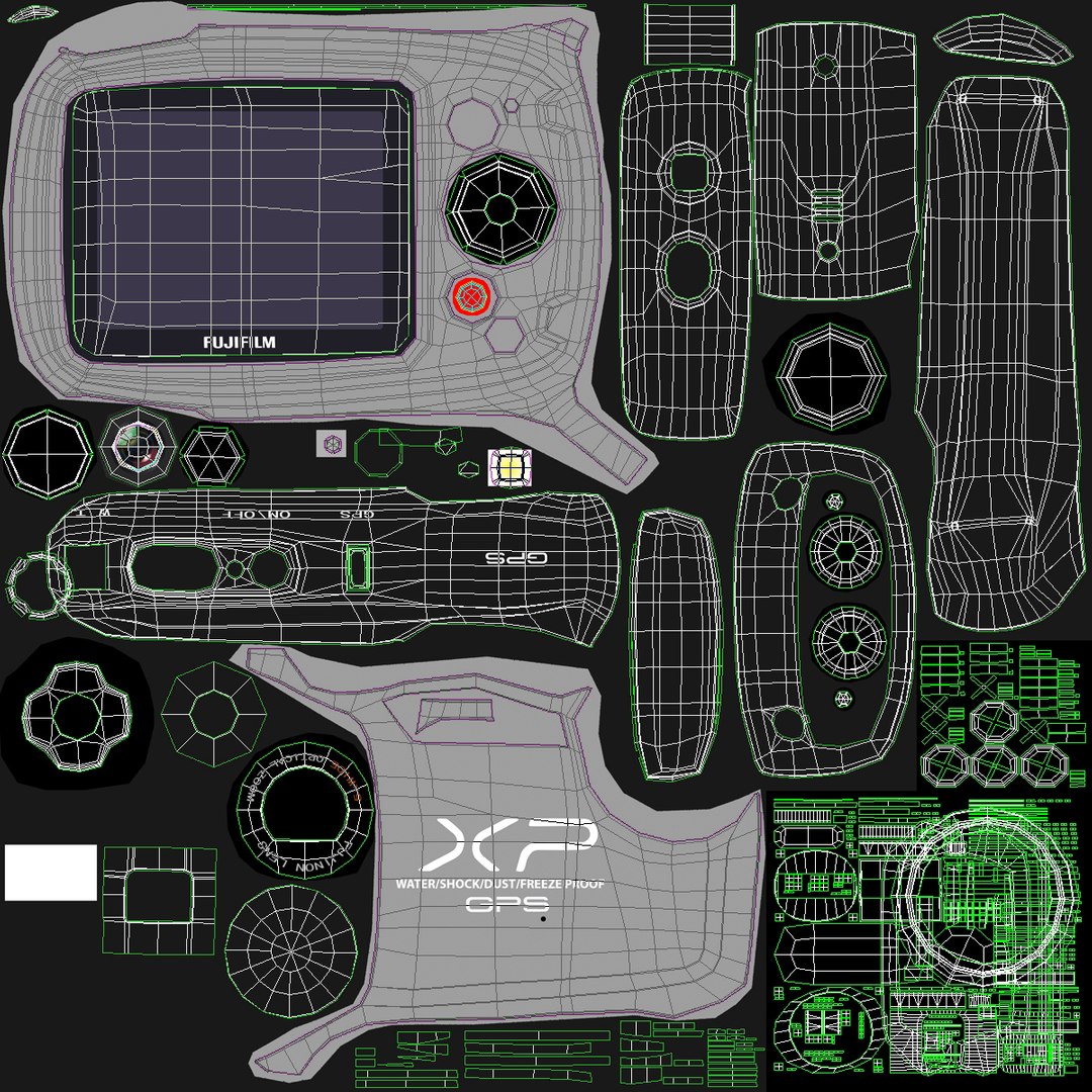 3d model fujifilm xp170 compact digital camera