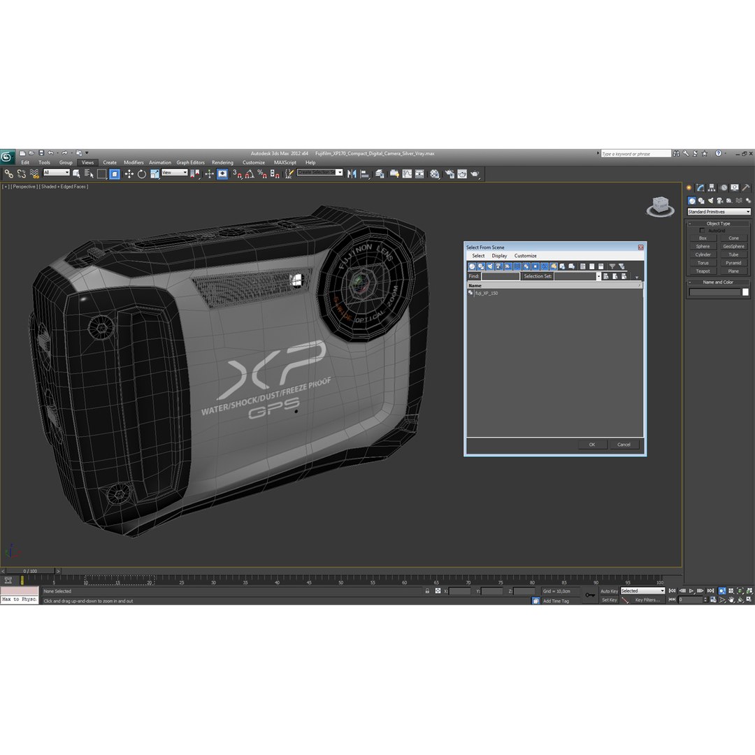 3d model fujifilm xp170 compact digital camera