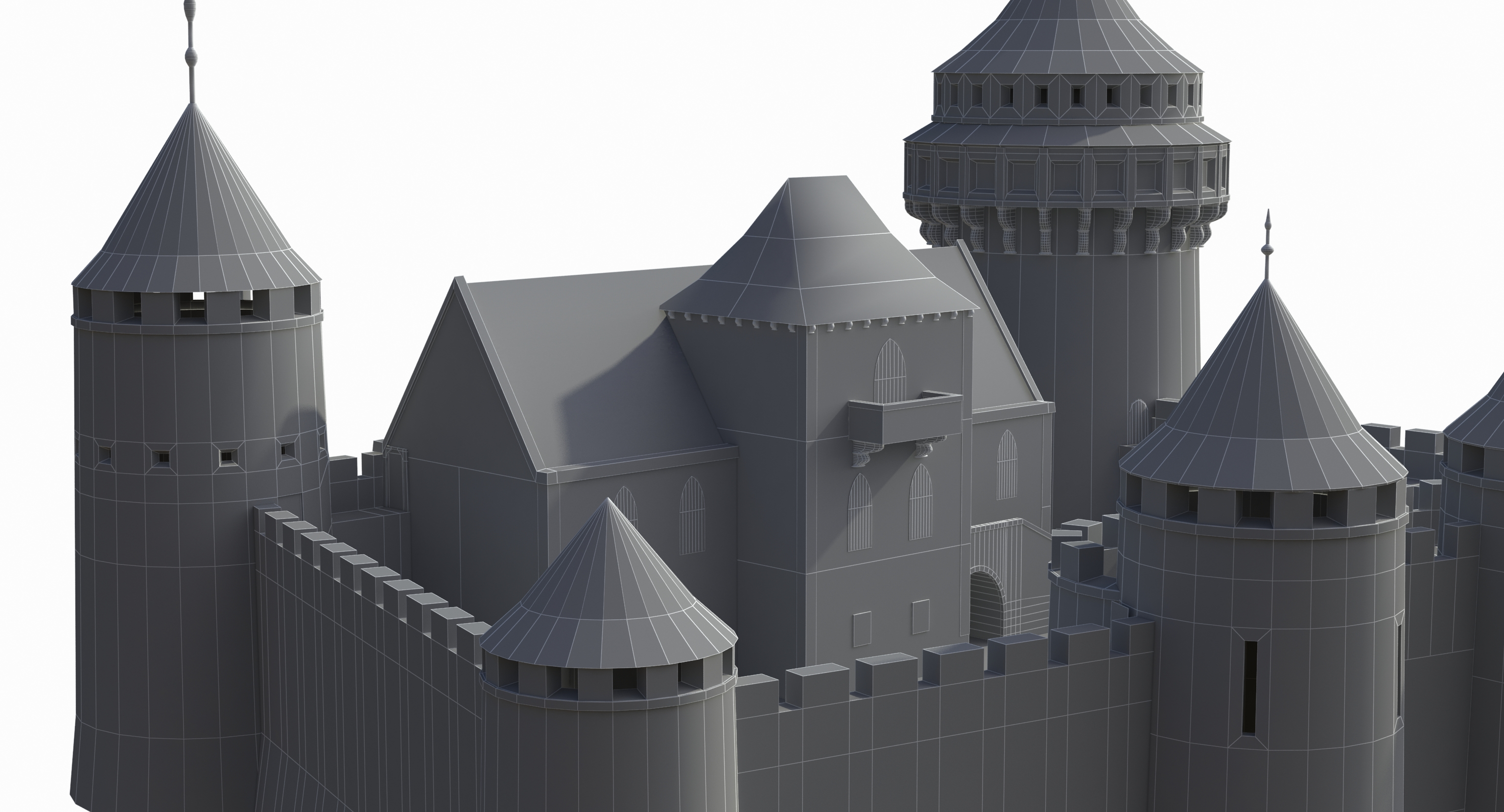 Medieval castle 3D model - TurboSquid 1229275