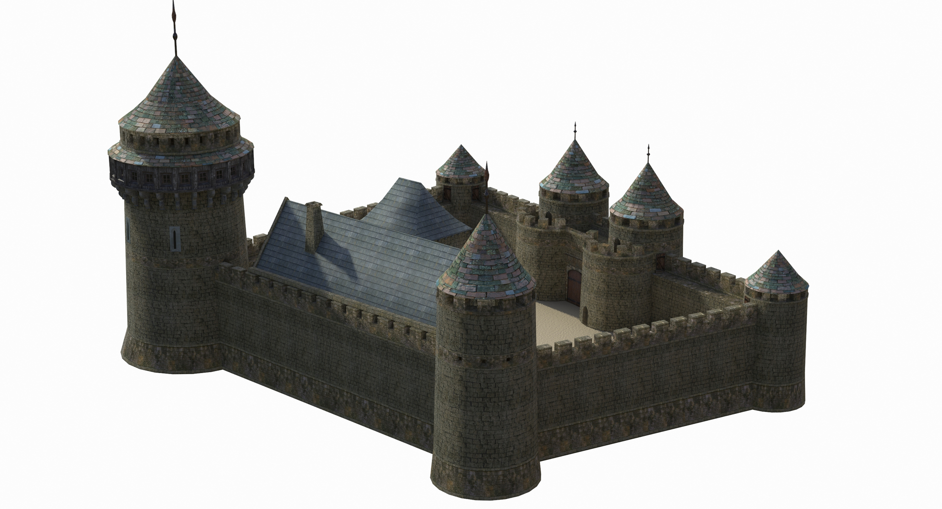 Medieval castle 3D model - TurboSquid 1229275