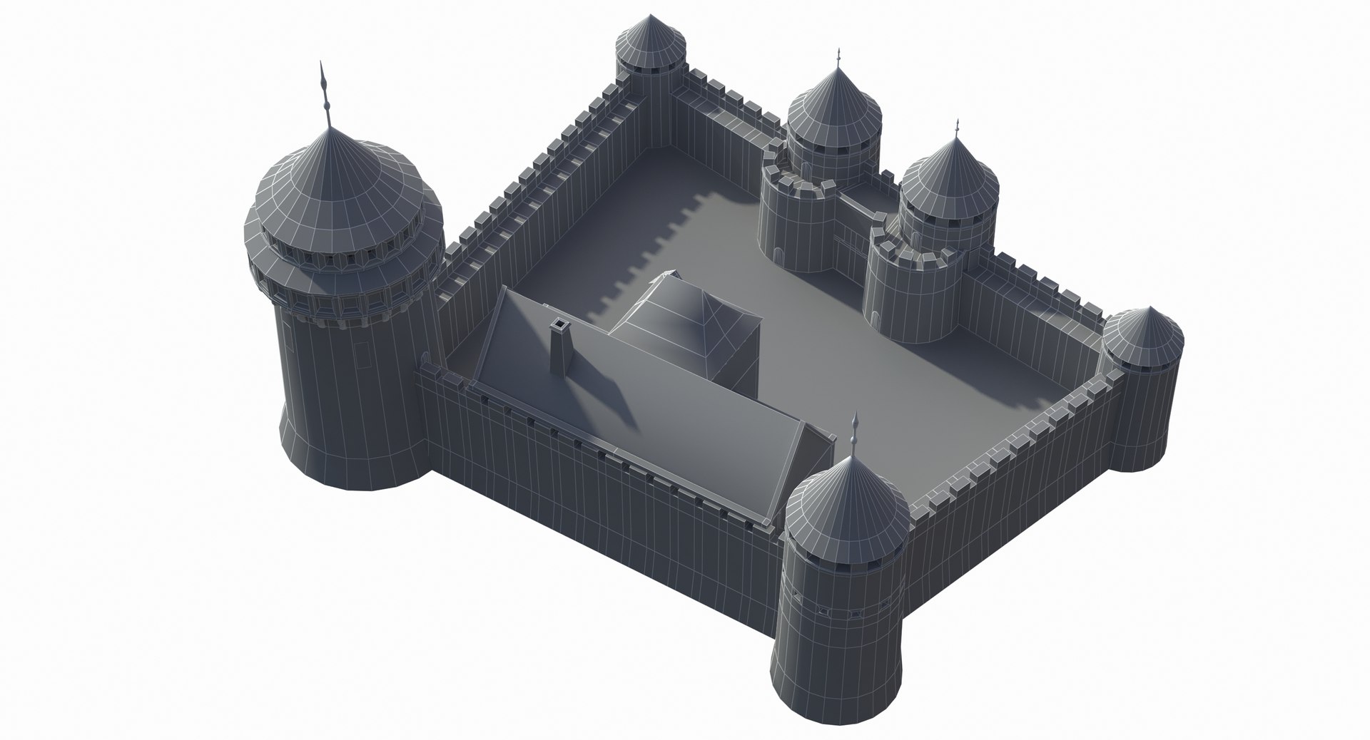 Medieval castle 3D model - TurboSquid 1229275