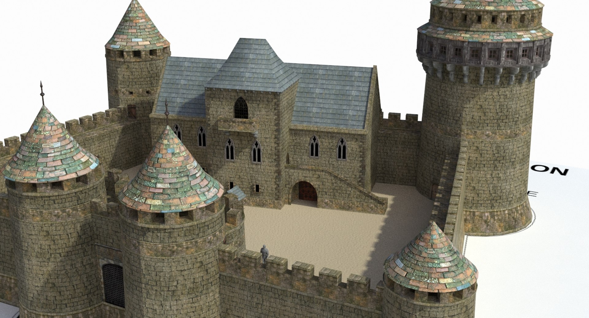 Medieval castle 3D model - TurboSquid 1229275
