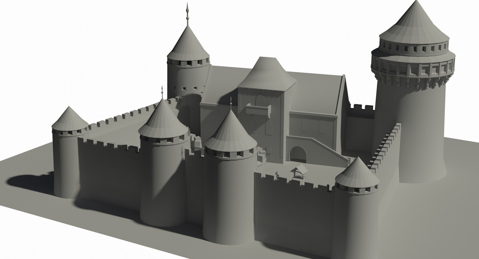 Medieval castle 3D model - TurboSquid 1229275