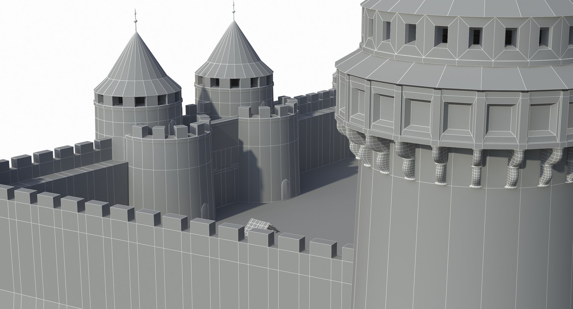 Medieval castle 3D model - TurboSquid 1229275