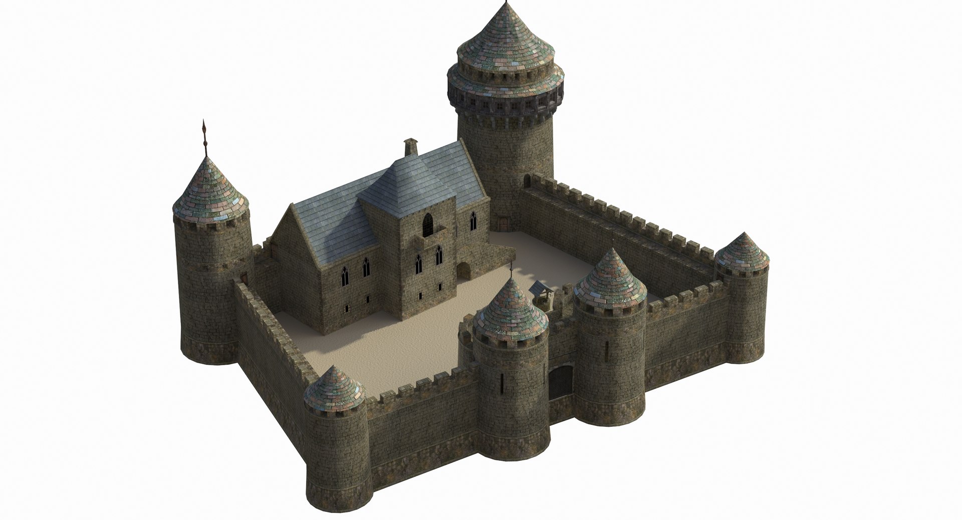Medieval castle 3D model - TurboSquid 1229275
