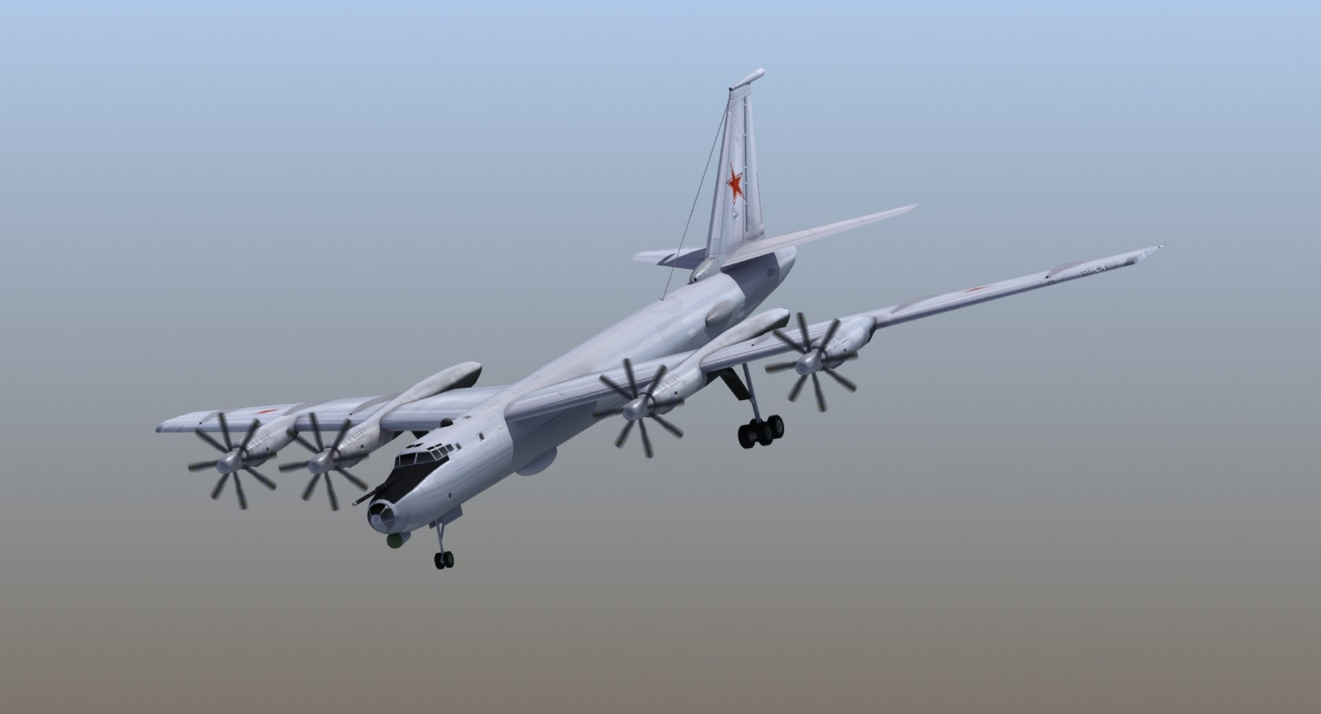 Tupolev Tu-142 Bear F 3d Model