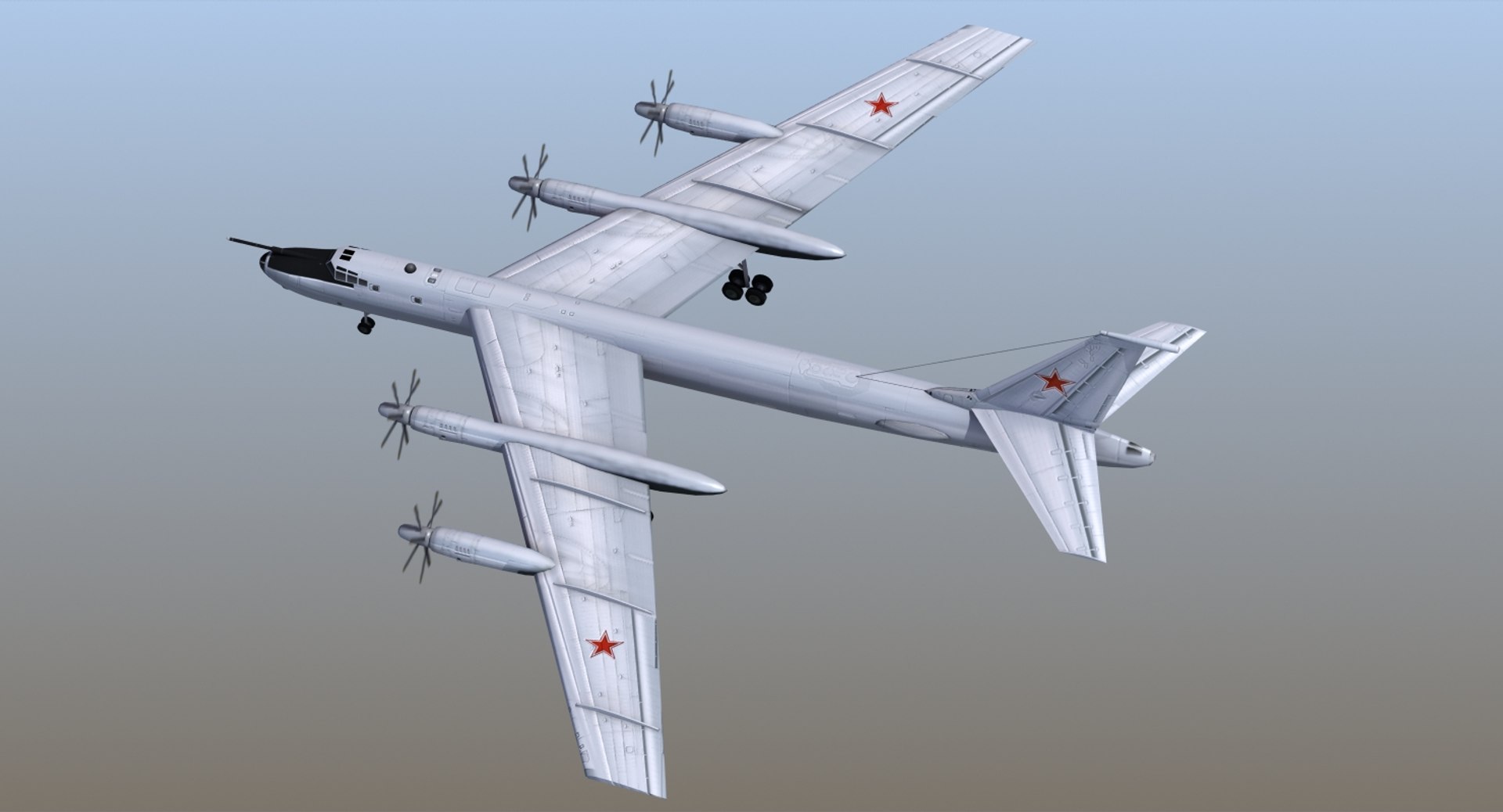Tupolev Tu-142 Bear F 3d Model