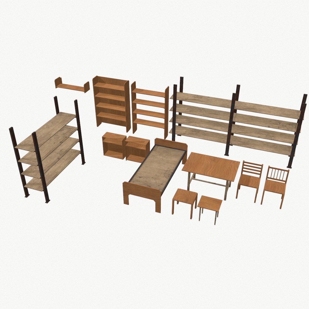 3D Furniture Lowpoly TurboSquid 1283678