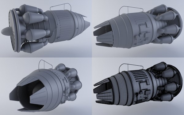 jet engine 3d 3ds