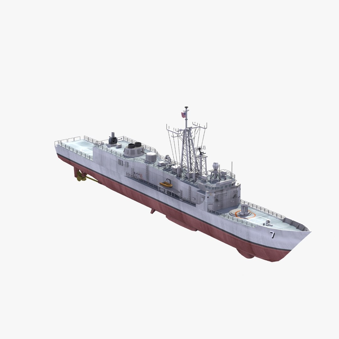 3d Model Uss Perry Battle