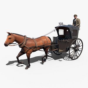 Carriage Hansom Cab (animated)