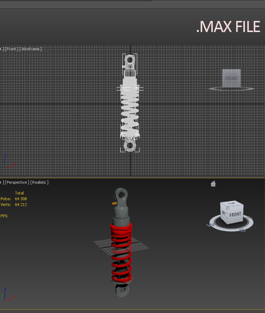 3d Model Spring Shock Absorber