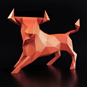 3D bull pose
