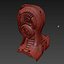 Cabeza de cyborg modelo 3d