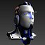 Cabeza de cyborg modelo 3d