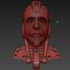 Cabeza de cyborg modelo 3d
