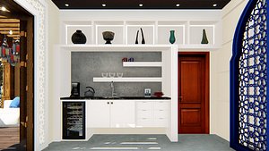 3D kitchen closet counter model