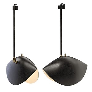 Rare Grosse Moule suspension ceiling light 1955