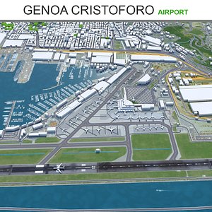 3D model Genoa Cristoforo Colombo Airport