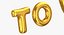 Foil Balloon Words Parents to be Gold